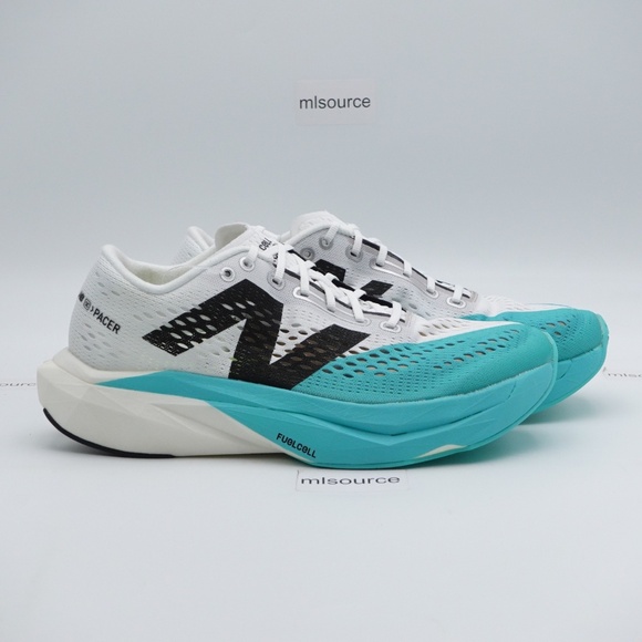 NEW New Balance FuelCell SuperComp Pacer v2 Shoes WFCRRLW2 White/Cyber Jade - Picture 3 of 6